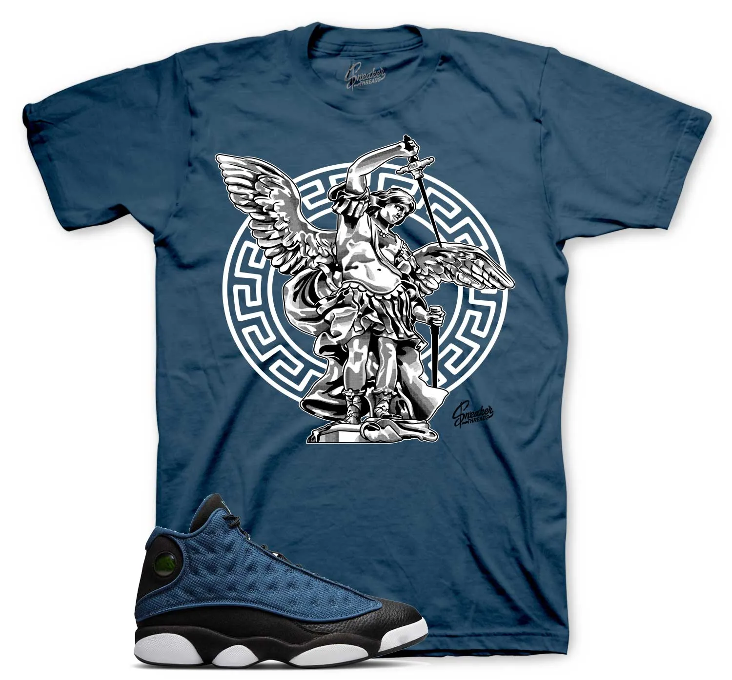 Retro 13 Brave Blue Shirt - St. Michael - Navy