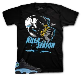 Retro 13 University Blue Shirt - Killa Season - Black