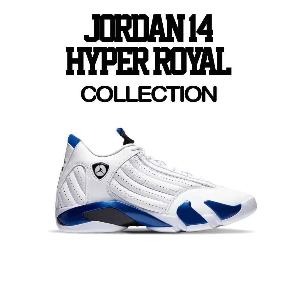 Retro 14 Hyper Royal Shirt - ST Logo - White