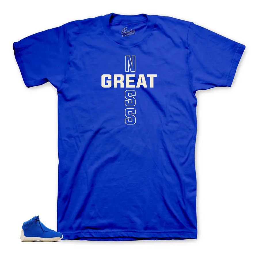 Retro 18 Blue Suede Shirt - Greatness One - Blue