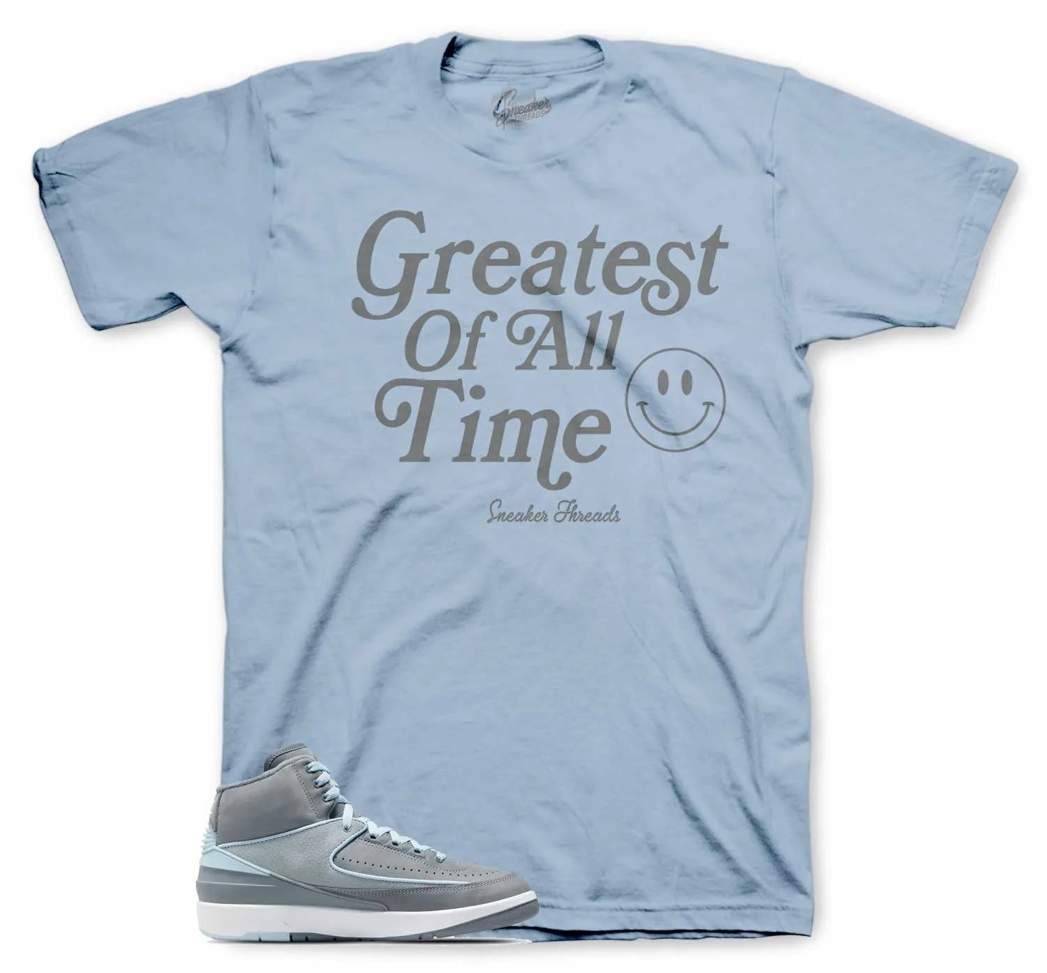 Retro 2 Cool Grey Shirt - Goat - Light BLue