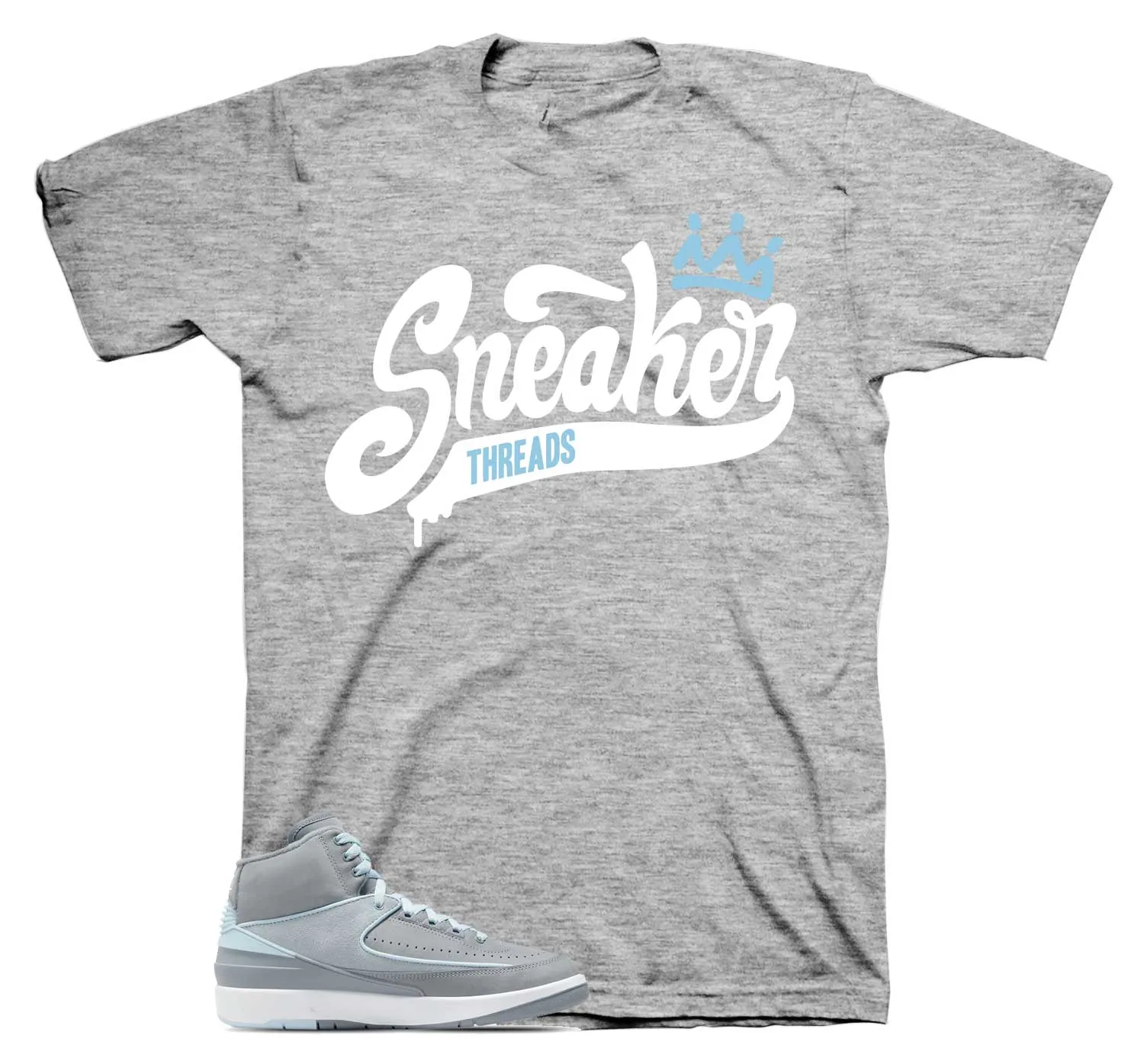 Retro 2 Cool Grey Shirt - ST Crown - Heather Grey