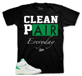 Retro 2 Lucky Green Shirt - Clean Pair - Black