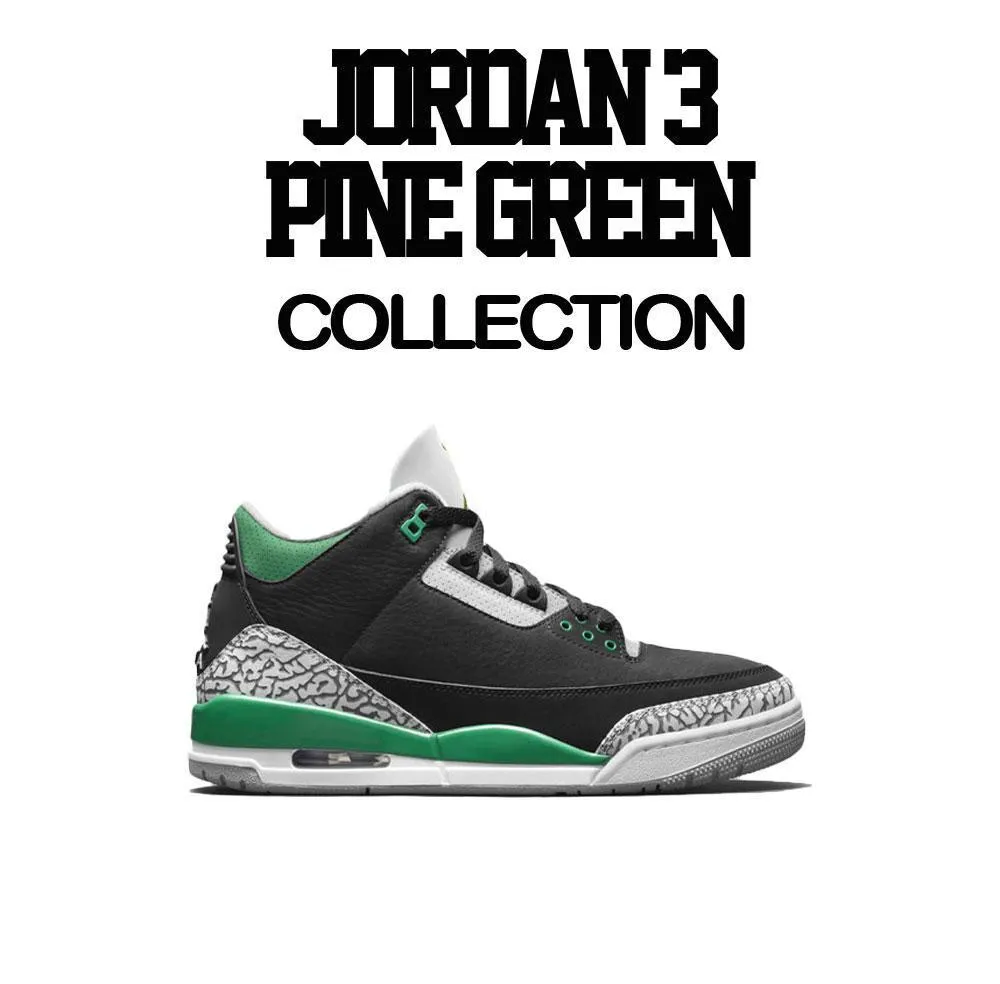 Retro 3 Pine Green Shirt - Queens - Black