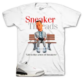 Retro 3 White Cement Reimagined Shirt - Box Of Sneakers - White