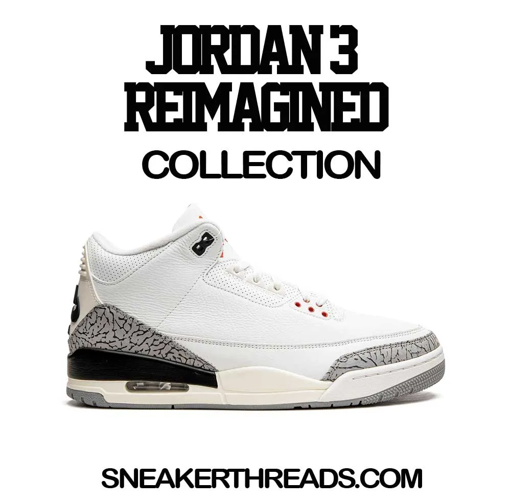 Retro 3 White Cement Reimagined Shirt - Box Of Sneakers - White