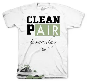 Retro 4 Oil Green Seafoam Clean Pair Shirt