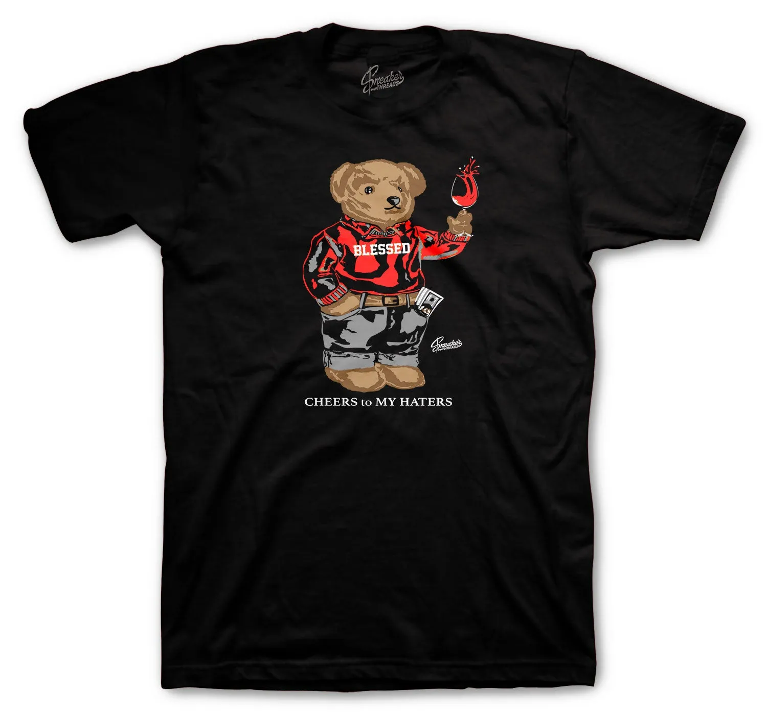 Retro 4 Red Thunder Cheers Bear Shirt