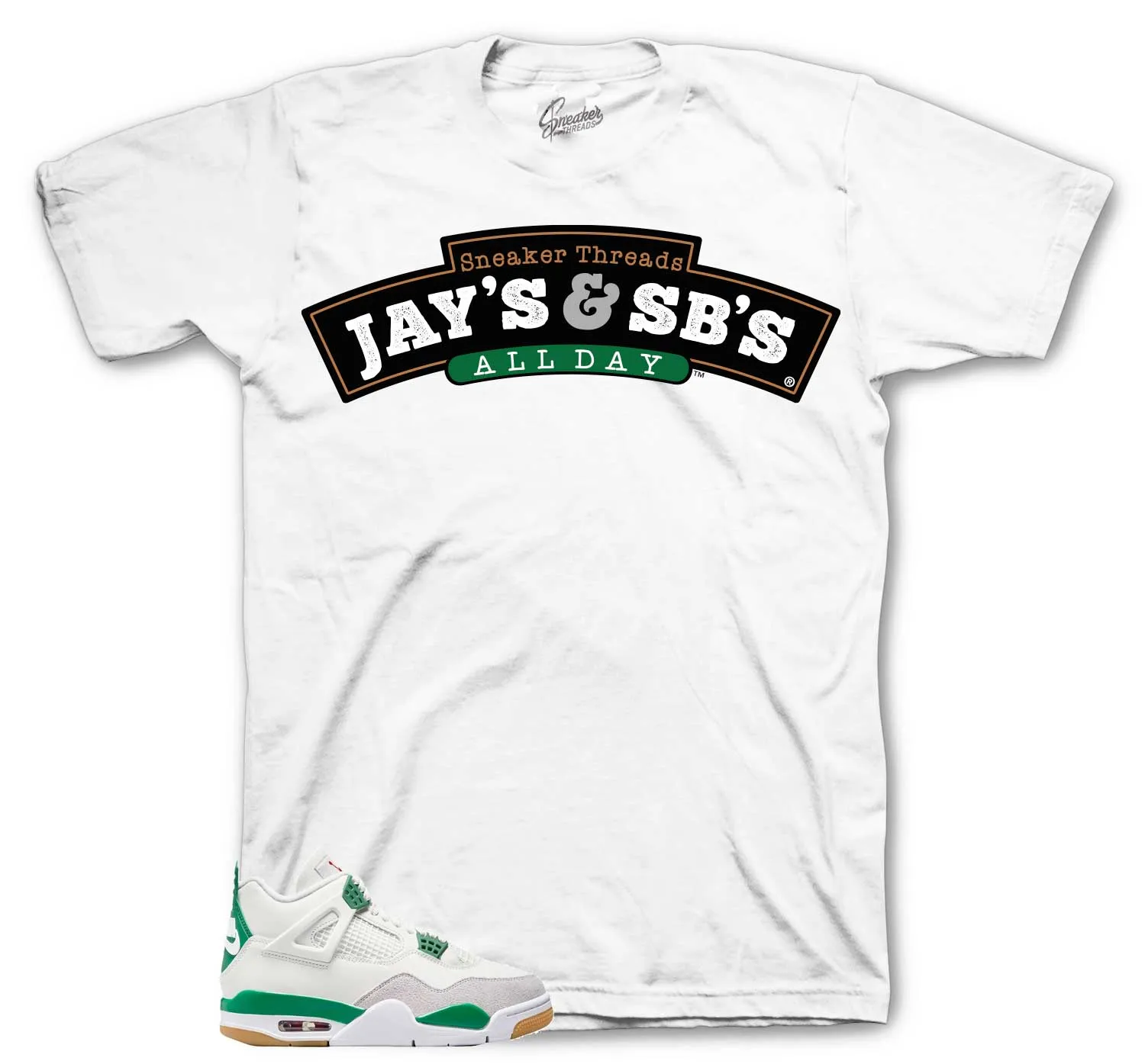 Retro 4 SB Pine Green Jays & SBs Shirt