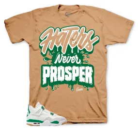 Retro 4 SB Pine Green Shirt - Never Prosper - Tan