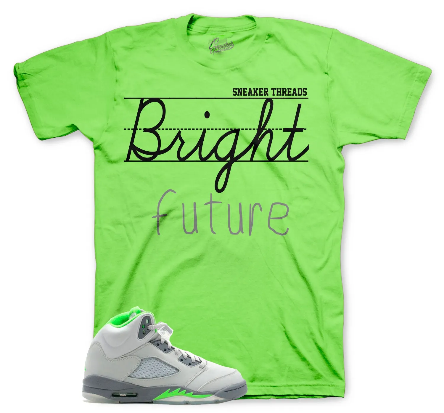 Retro 5 Green Bean Shirt - Bright Future - Green Bean