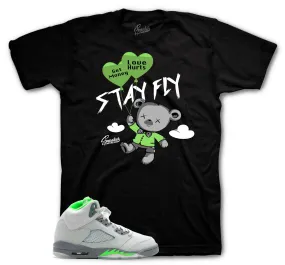 Retro 5 Green Bean Shirt - Money Over Love - Black