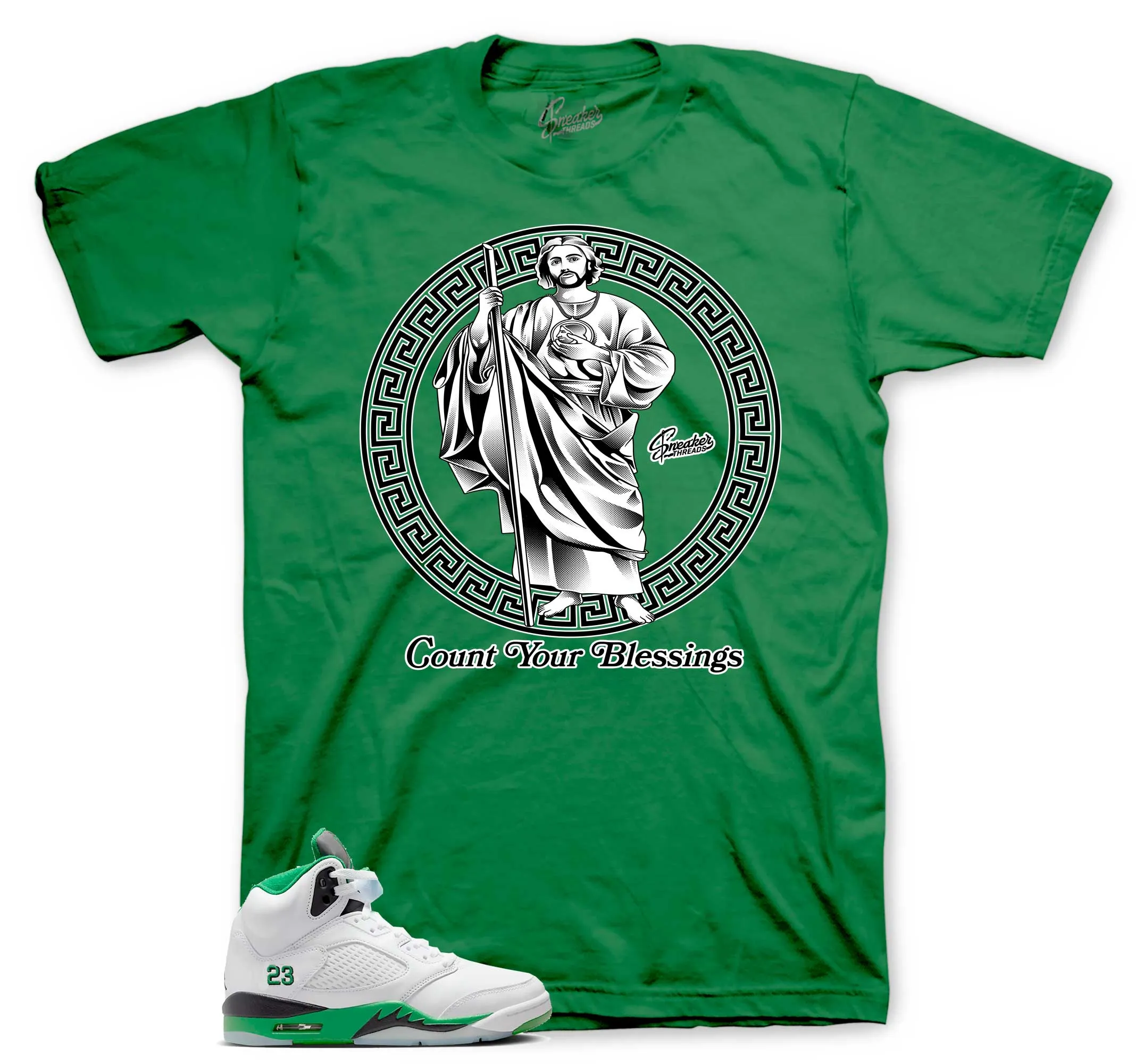 Retro 5 Lucky Green San Judas Shirt