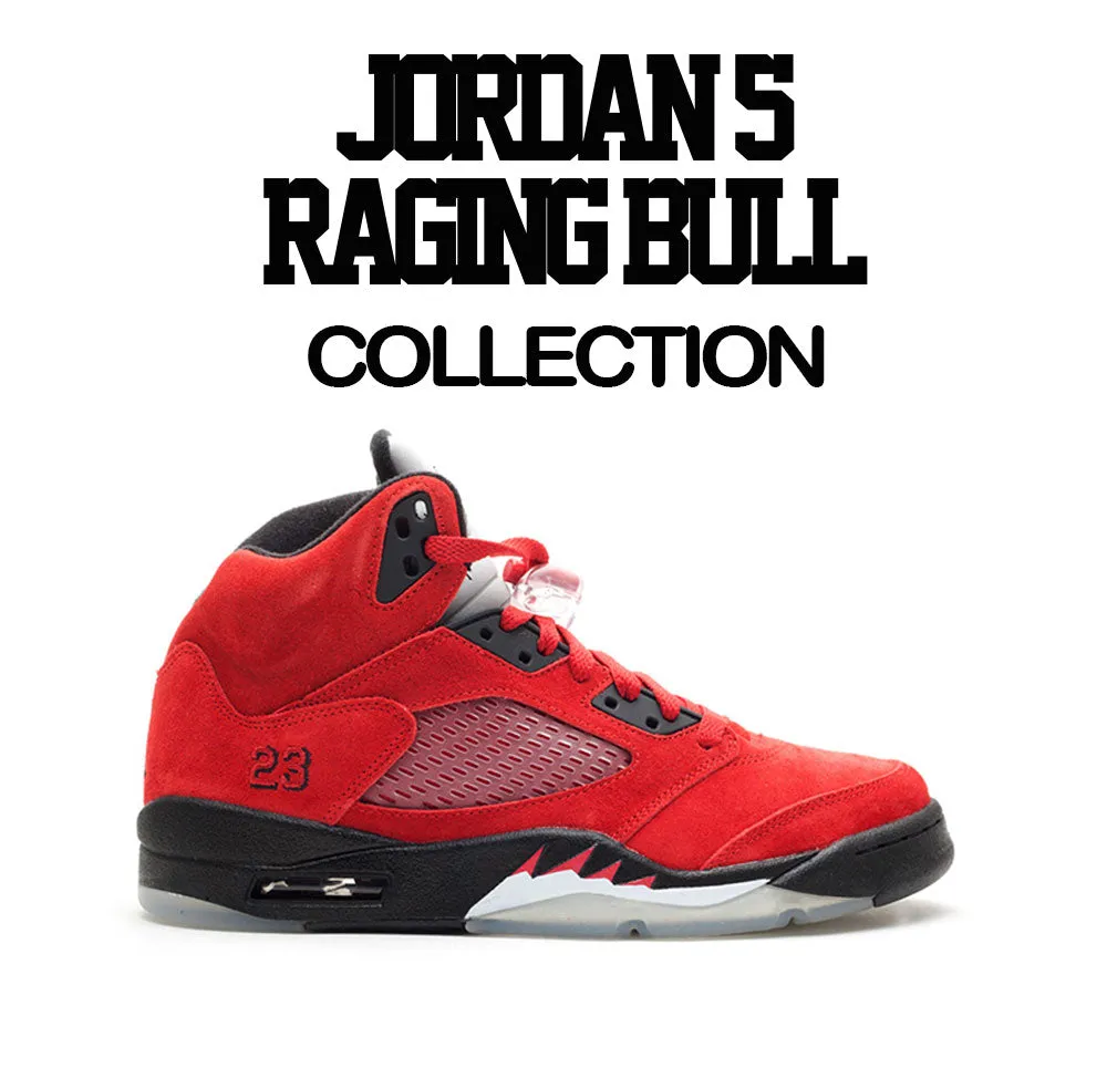 Retro 5 Raging Bull Shirt - Love - Red