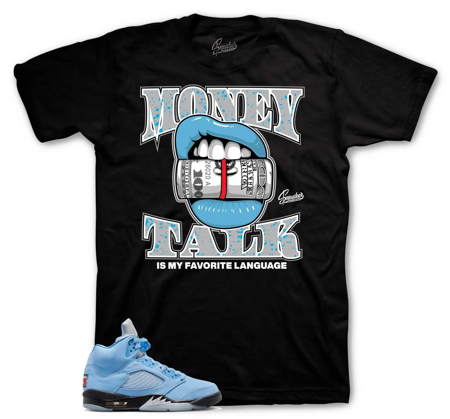 Retro 5 University Blue Money Talk Shirt