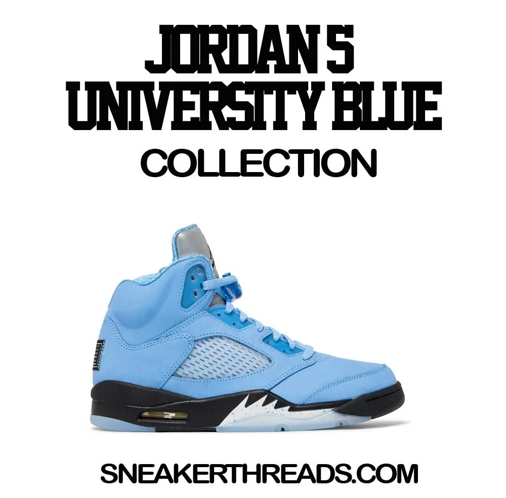 Retro 5 University Blue Shirt - Finesse - Black