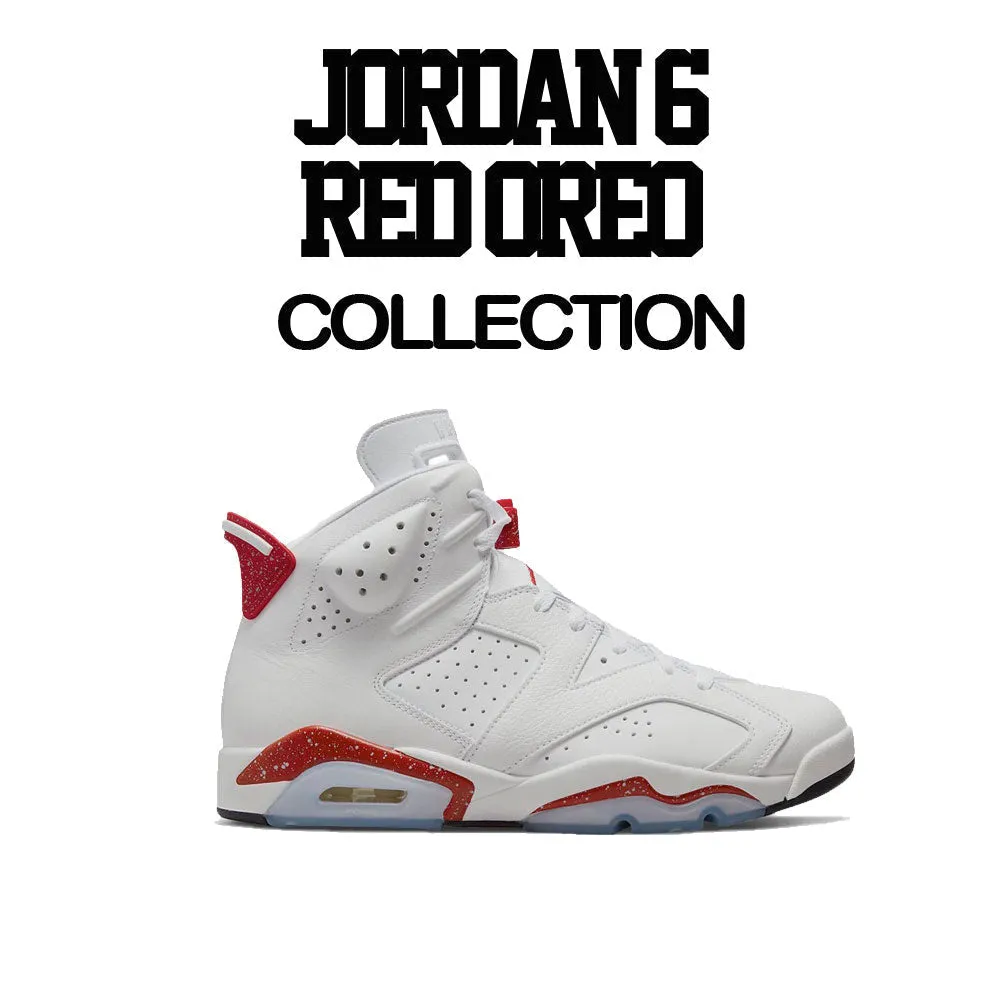 Retro 6 Red Cement Shirt - Self Made - White