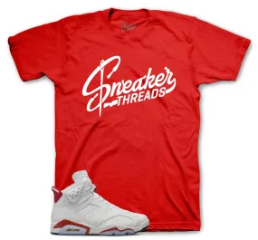 Retro 6 Red Cement Shirt - ST Logo - Red