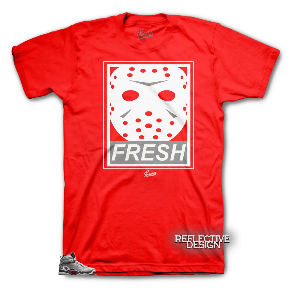 Retro 8 Reflective Shirt - Fresh to Death - Red