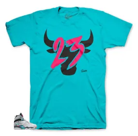 Retro 8 South Beach Shirt - Toro - Teal