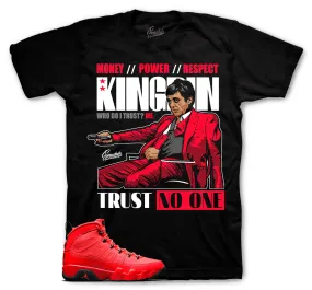 Retro 9 Chile Red Shirt - Trust issues - Black