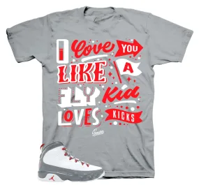 Retro 9 Fire Red Love Kicks Shirt