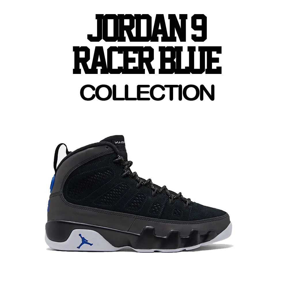 Retro 9 Racer Blue Shirt - Greatness Cross - Black