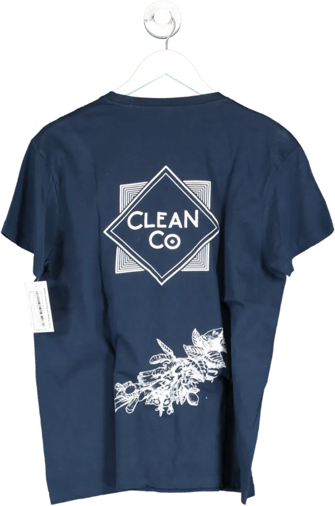 roly Blue Clean Co. Logo T Shirt UK L