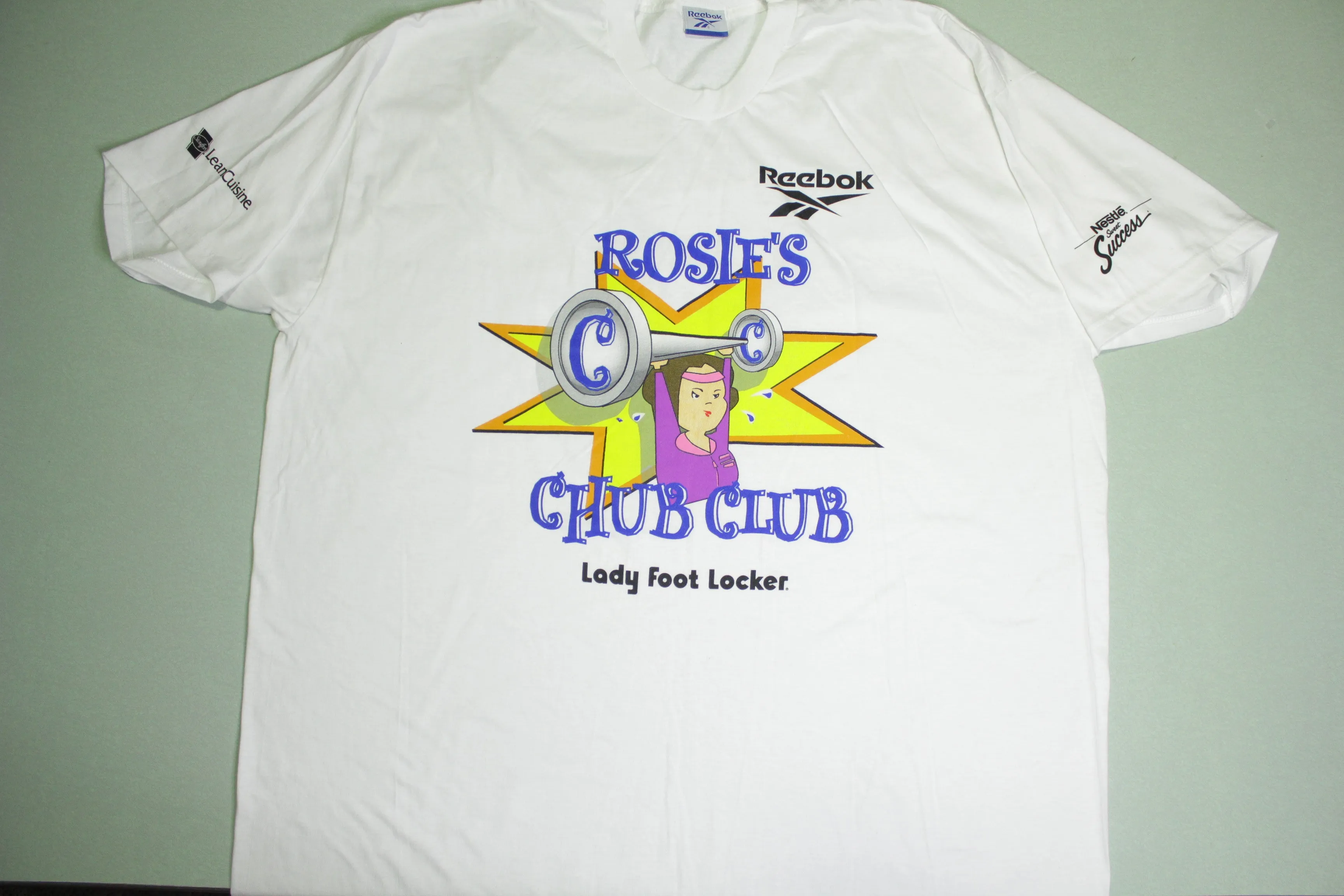 Rosie O'Donnell Vintage 90's Reebok Chub Club Lean Cuisine Nestle T-Shirt