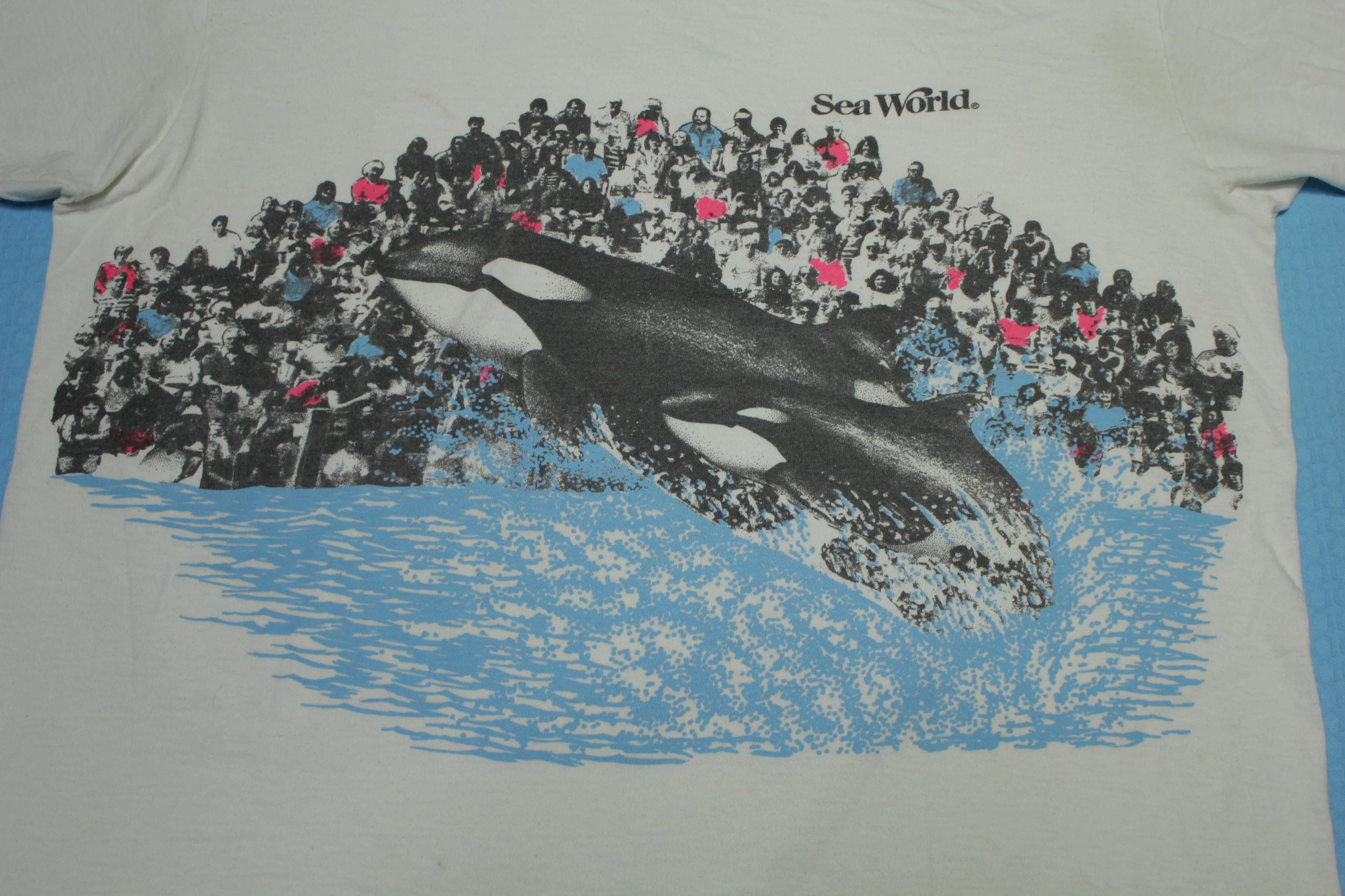 Sea World San Diego Vintage 80's Shamu Killer Whale Single Stitch Sherry's Best AOP T-Shirt