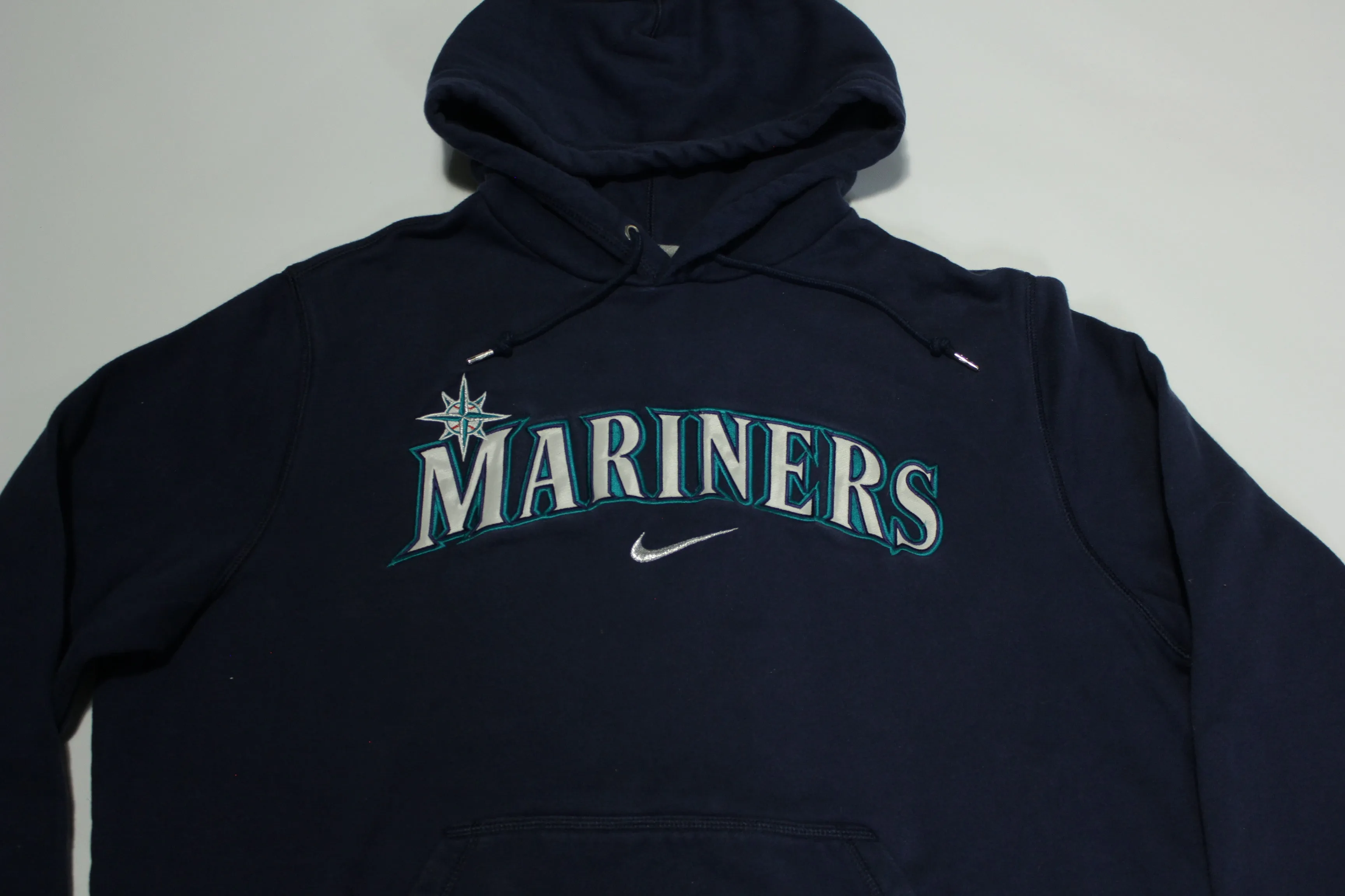 Seattle Mariners Nike Genuine Merchandise Center Swoosh Stitched Hoodie Sweatshirt