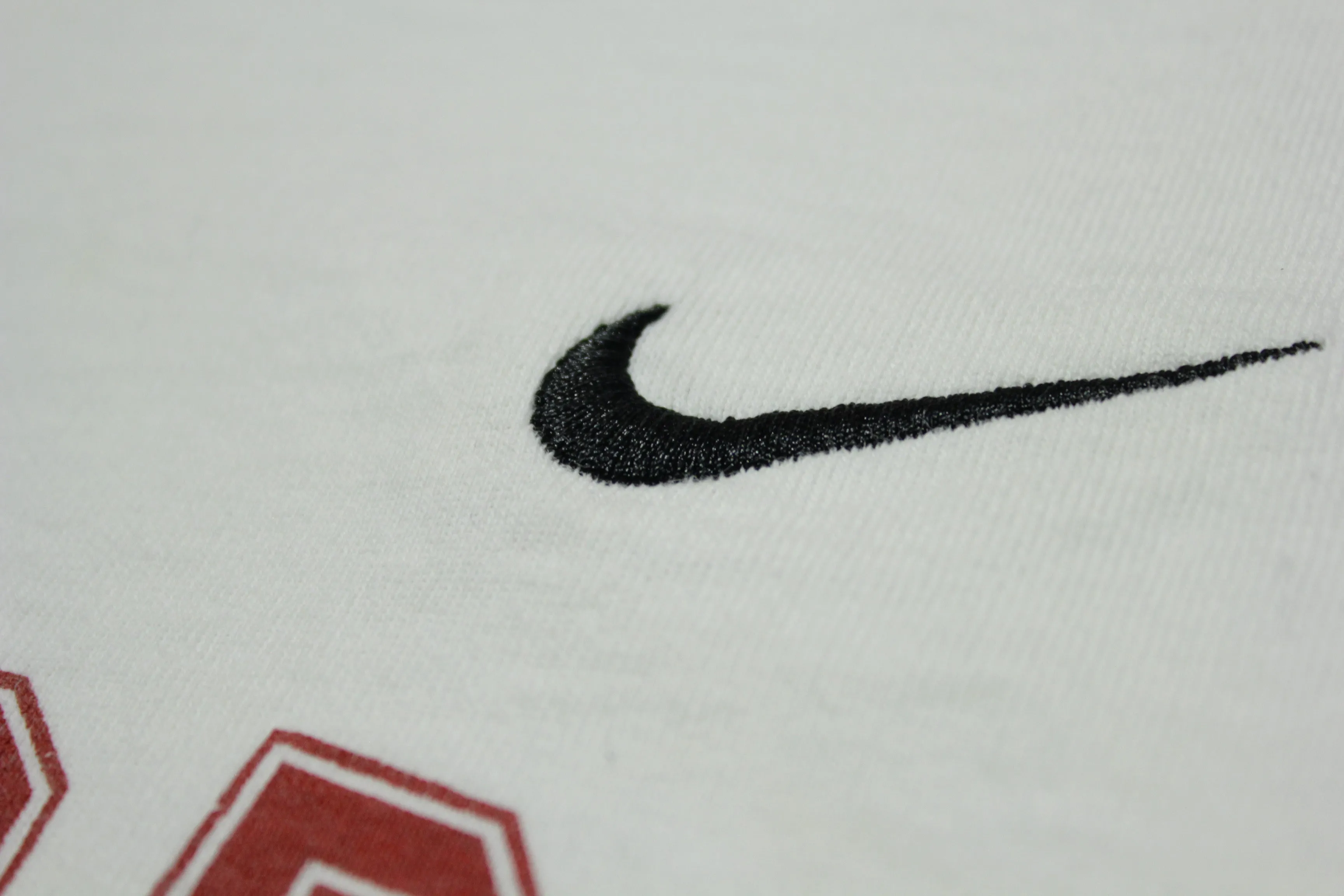 Stanford Track Field Mini Swoosh Check Nike Vintage 90's Stitched Embroidered T-Shirt