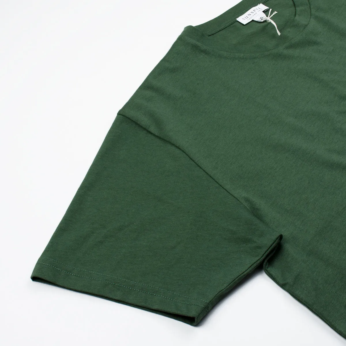 Sunspel - Short Sleeve Riviera Crew Neck T-shirt - Pine Melange