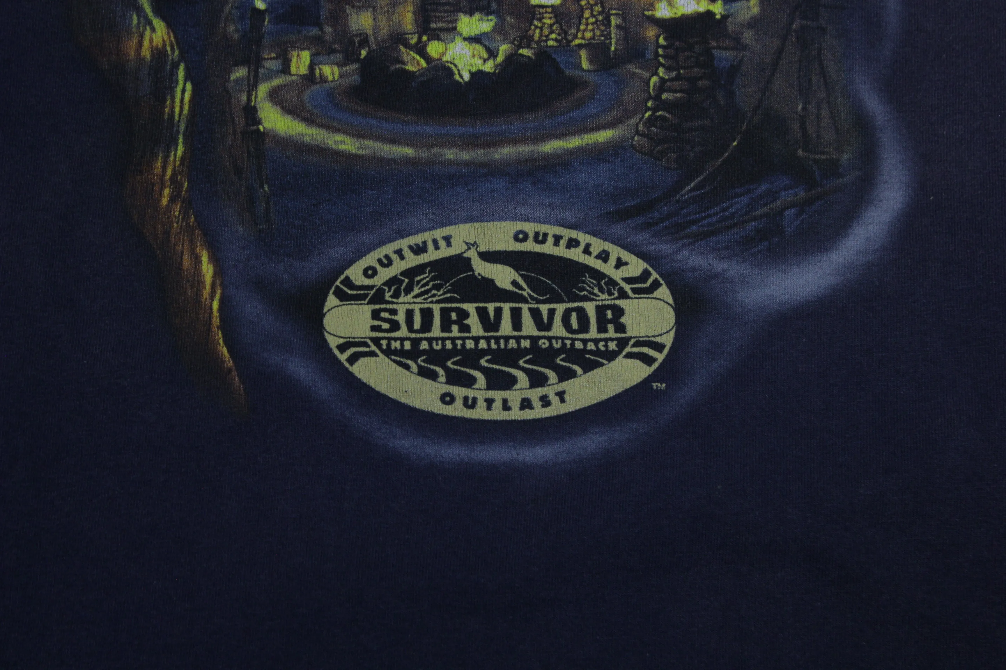 Survivor Australian Outback Vintage 2001 The Tribe Has Spoken TV Promo Series T-Shirt