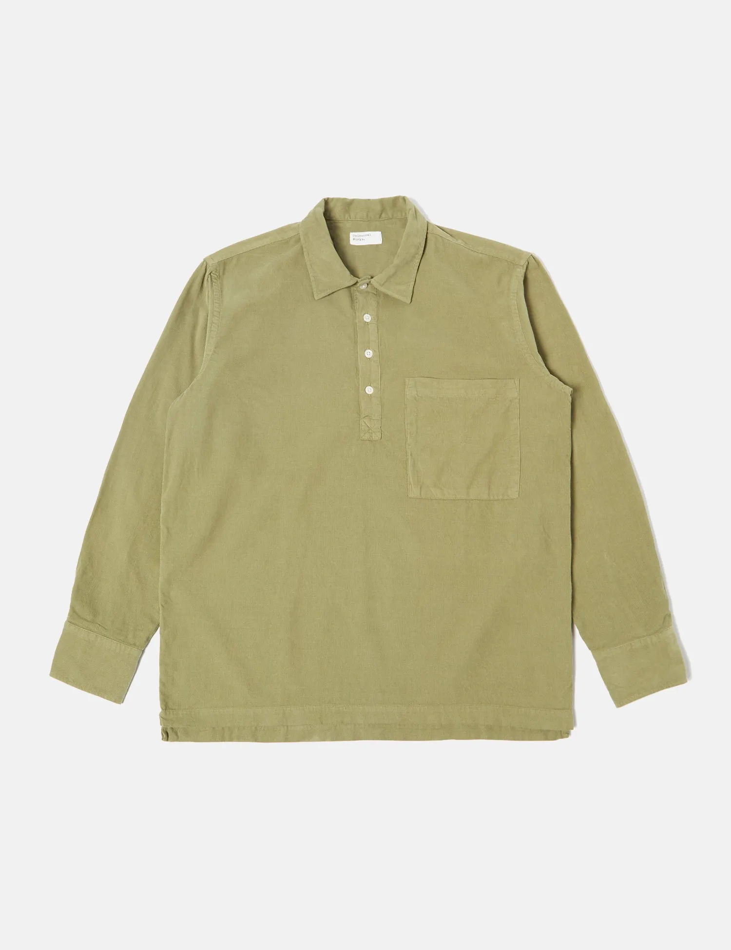 Mens Olive Green Corduroy Pullover Shirt by Universal Works - Stylish, Comfortable & Versatile