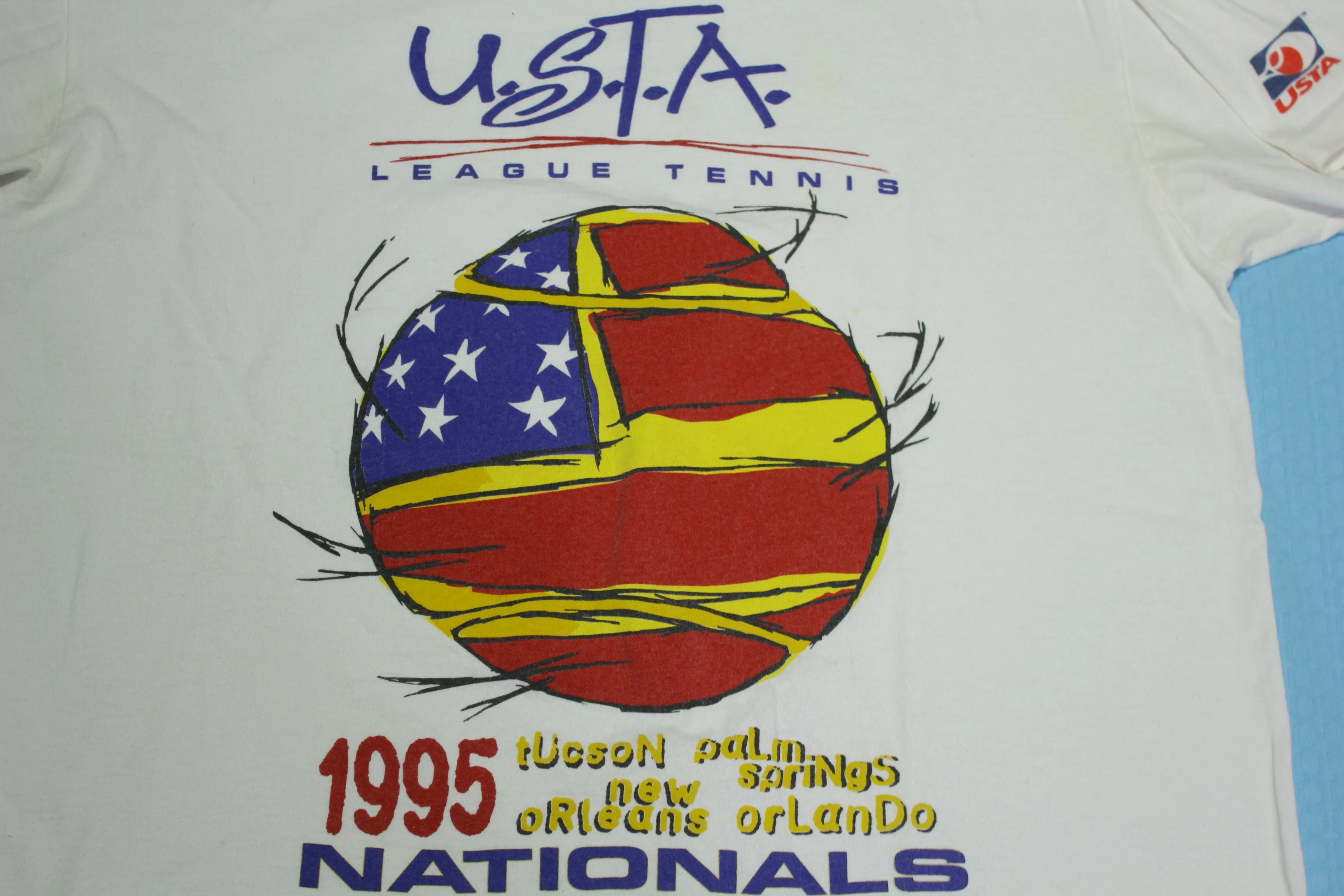 USTA 1995 Tennis League Nationals Vintage 90's Anvil Single Stitch Made in USA T-Shirt