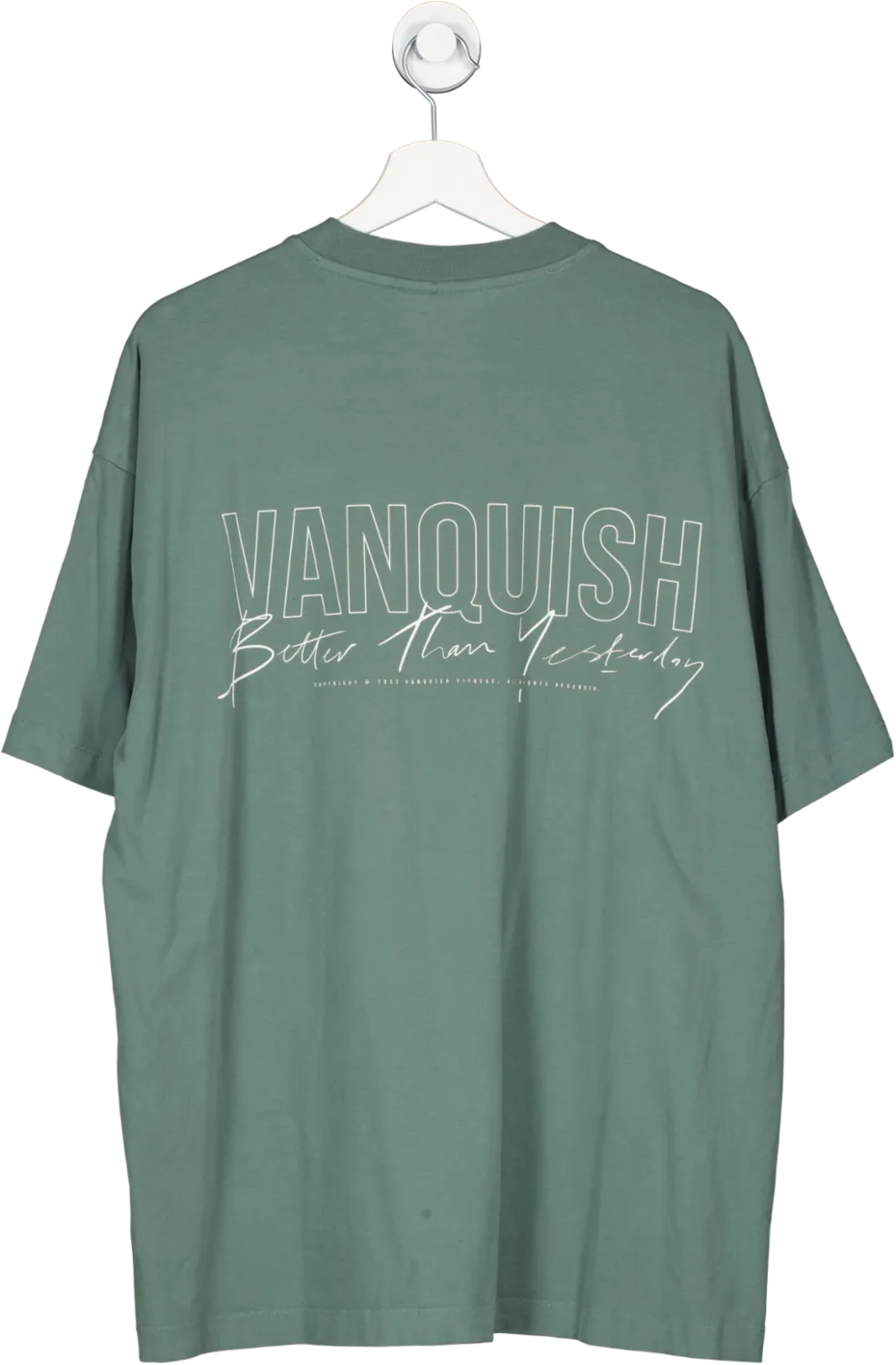 Vanquish Green Oversized T Shirt UK L