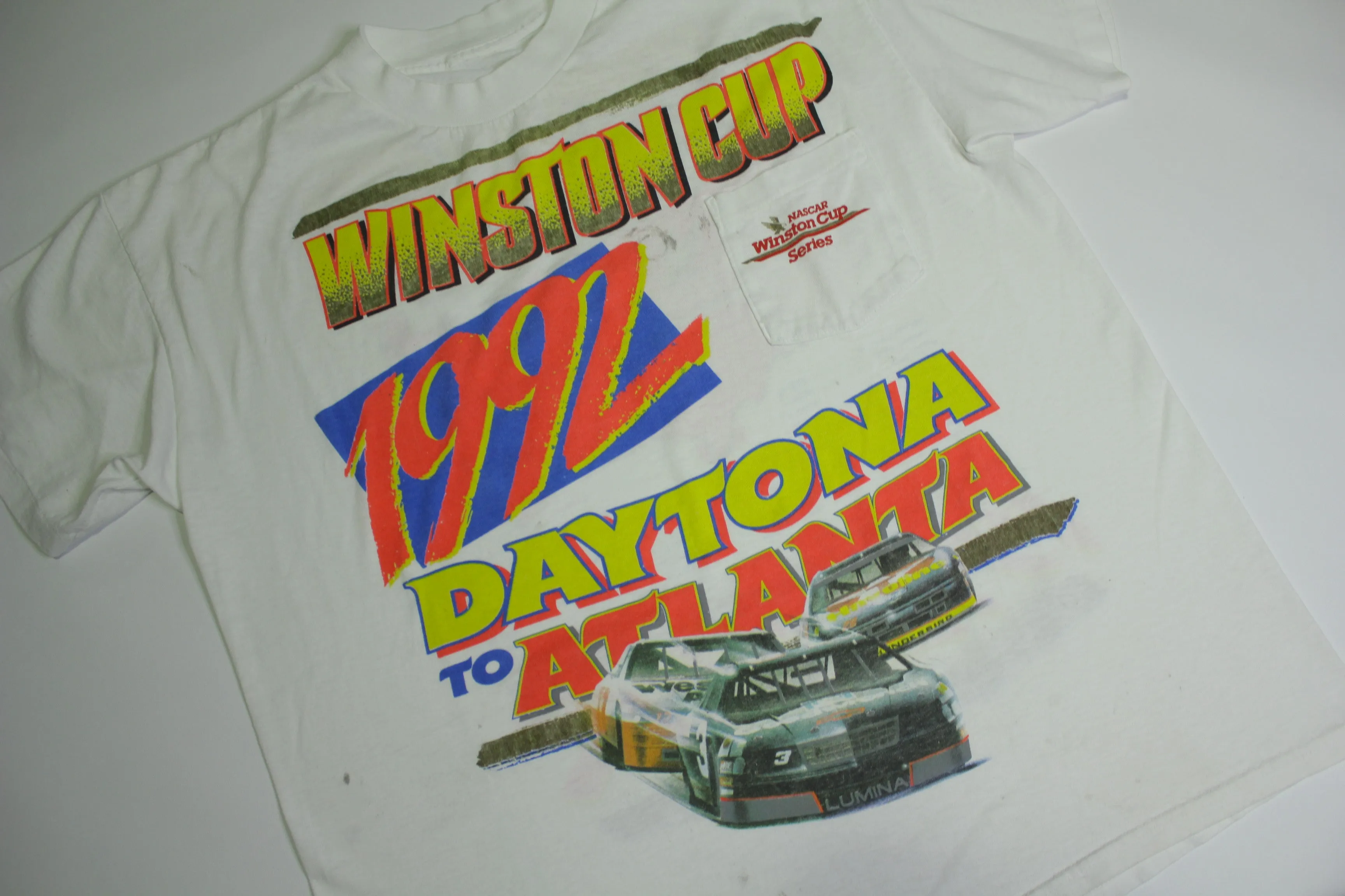 Winston Cup 1992 Daytona To Atlanta Vintage 90's Earnhardt Nascar Series T-Shirt