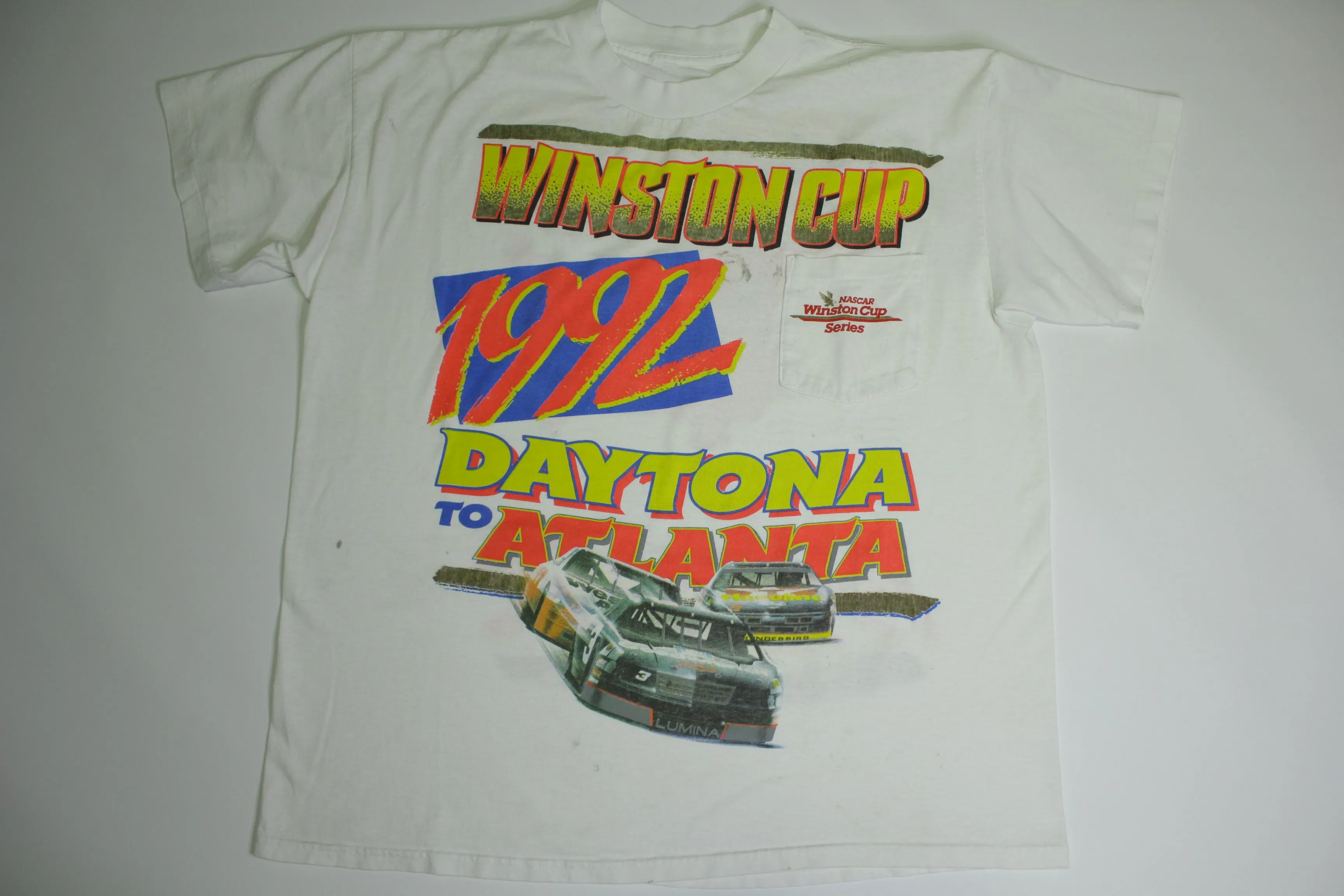 Winston Cup 1992 Daytona To Atlanta Vintage 90's Earnhardt Nascar Series T-Shirt