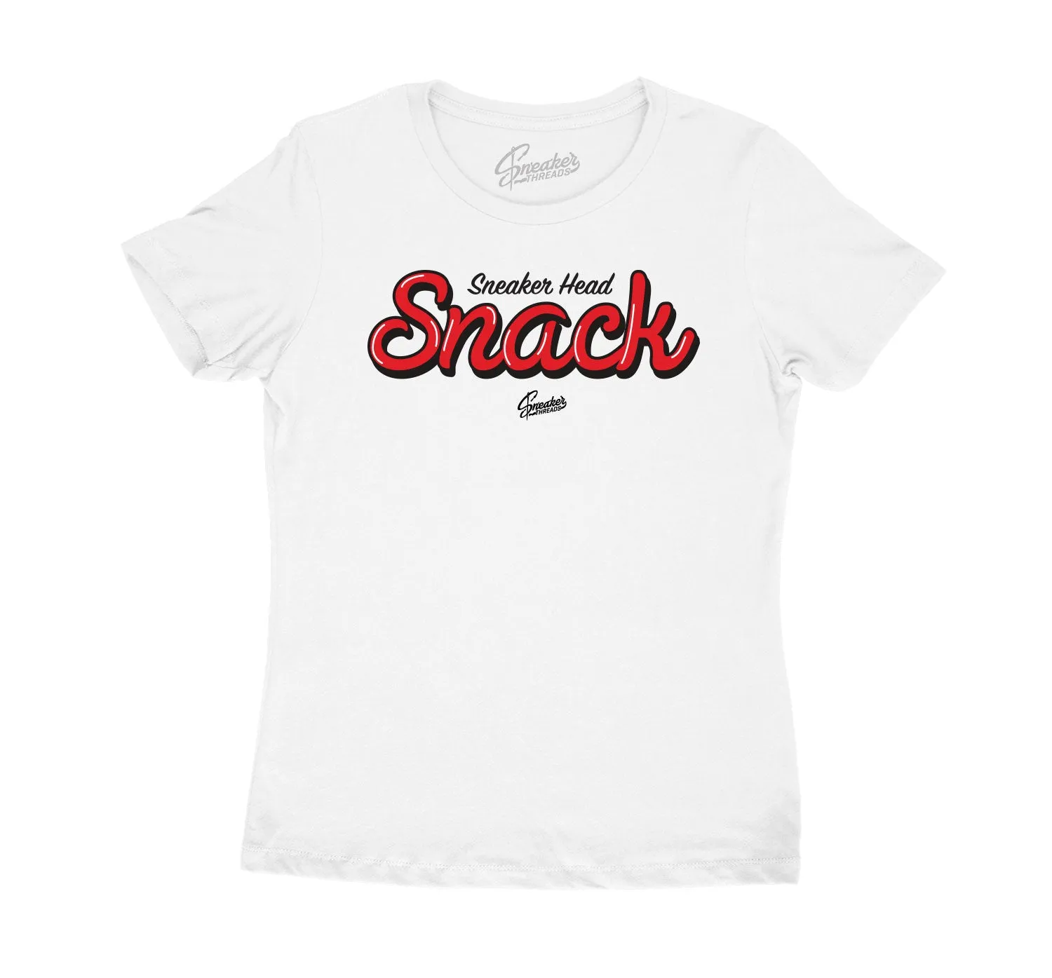 Womens Gym Red 9 Shirt - Snack - White